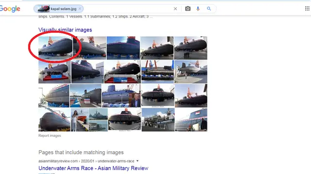 Hasil penelusuran Google Image tentang kapal selam