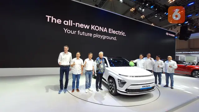 All new Hyundai Kona Electric meluncur di GIIAS 2024. (Liputan6.com/Arief Aszhari)
