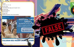 Penelusuran  klaim link pendaftaran BSU kuartal 3 dan 4.