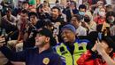 Ekspresi penonton saat nonton bareng  matchday ketiga grup F Kroasia Vs Belgia di 15 th Park, Kemang. Jakarta Selatan, Kamis (01/12/2022). (Bola.com/Rizky Aufaniam)