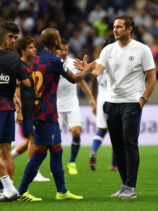 Ekspresi Frank Lampard Usai Beri Kemenangan Pertama untuk Chelsea