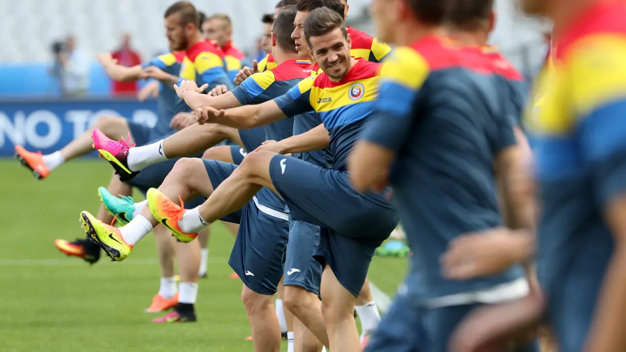 Latihan Timnas Rumania