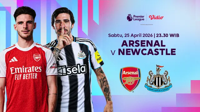 Arsenal vs Newcastle United menjadi laga penentuan bagi Arsenal untuk dapat merebut puncak klasemen dari Man. City. Eksklusif hanya di Vidio.