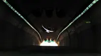 Jemaah haji di terowongan Mina, Mekah. (Kemenag.go.id/Adam Dwi/Mch Mekah)