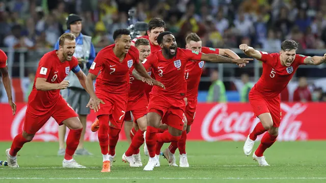 FOTO: Lewat Drama Adu Penalti, Inggris Bungkam Kolombia
