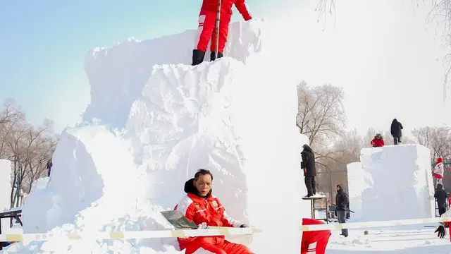Seniman Asal Bali Raih Penghargaan di Harbin International Snow Sculpture Competition 2025