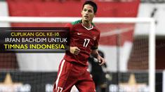 Irfan Bachdim telah mencetak 10 gol untuk Timnas Indonesia dalam 29 penampilannya di semua ajang