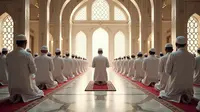 cara sholat jenazah laki laki ©Ilustrasi dibuat Stable Diffusion