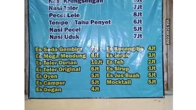 6 Spanduk Penjual Nasi Uduk Ini Bikin Geleng Kepala