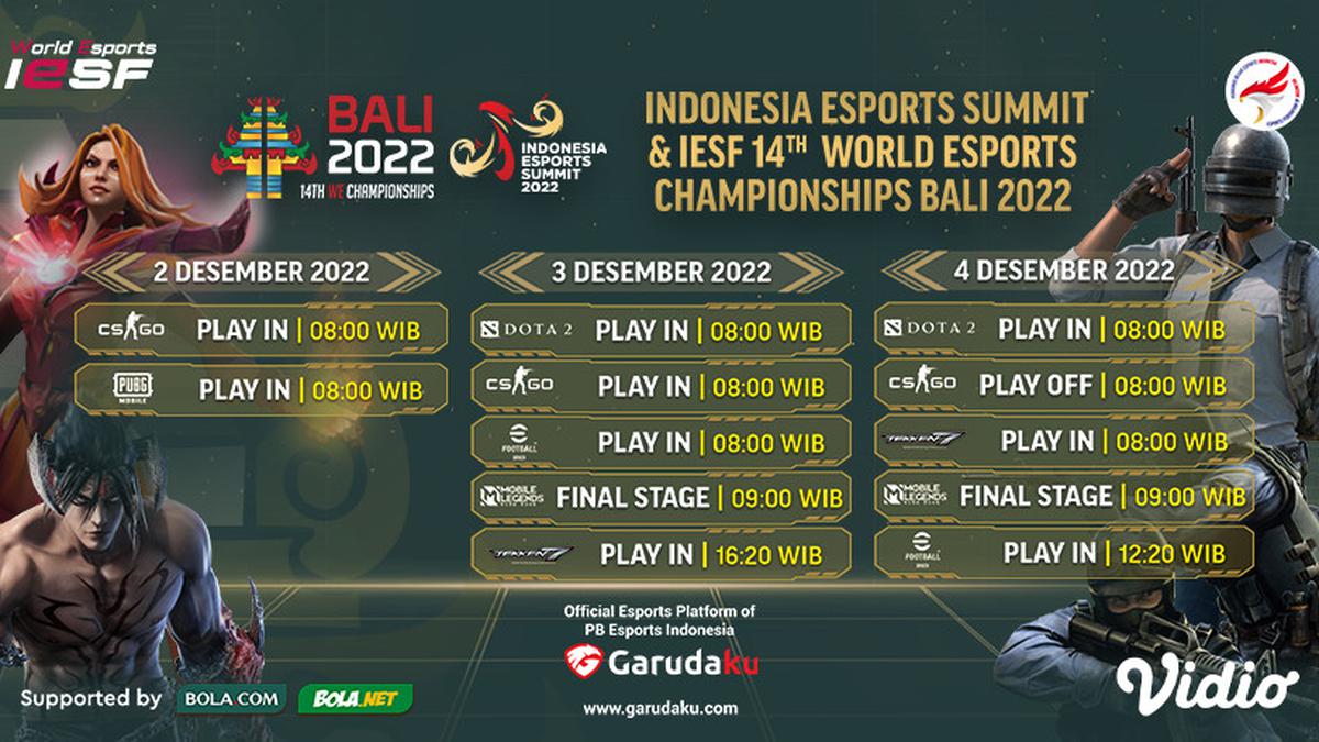 Link Live Streaming IESF 14th World Esports Championship 2022 di Vidio, 2-4 Desember