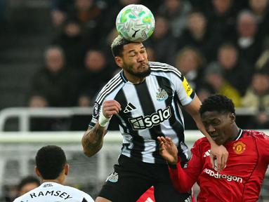 Tren positif Manchester United di Liga Inggris harus terhenti saat bertandang ke markas Newcastle United di St James' Park, Newcastle, Rabu (04/03/2026) waktu setempat. (AFP/Andy Buchanan)