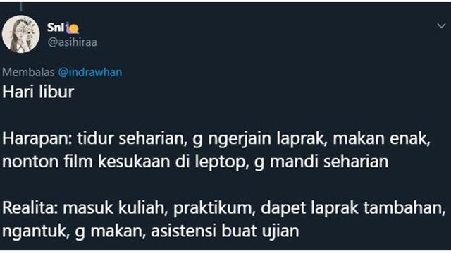 Harapan dan Realita Saat Hari Libur Ala Netizen Ini Benar Adanya, Pernah Ngalamin?
