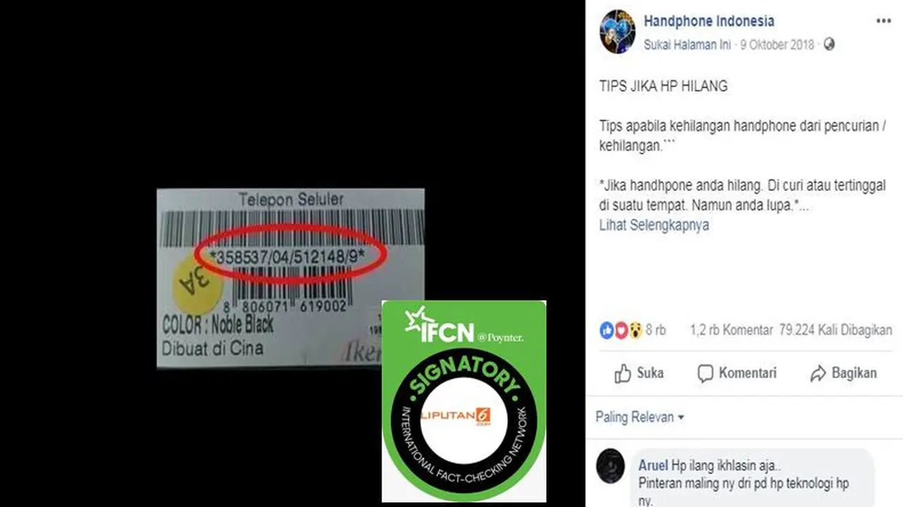 [Cek Fakta] Nomor Imei