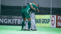 Ketangguhan penjaga gawang PSS Sleman, Miswar Saputra juga menjadi kredit tersendiri dalam kemenangan atas Barito Putera. Beberapa kali penyelamatan gemilang mampu dipertunjukkannya. (Bola.com/Maheswara Putra)