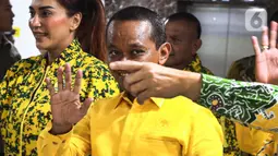 Secara resmi, Ketua Umum Partai Golkar Bahlil Lahadalia mengumumkan nama-nama yang menjadi pengurus dalam Dewan Pimpinan Pusat (DPP) Partai Golkar periode 2024-2029. (Liputan6.com/Angga Yuniar)