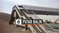 Putar Balik di Jalan Tol, Pengendara Suzuki Jimny Gunakan JPO