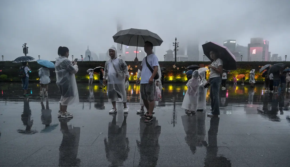 Dan diperkirakan akan mendarat untuk kedua kalinya di Shanghai, pusat finansial China, pada Rabu (30/7/2025) malam waktu setempat. (Hector RETAMAL/AFP)
