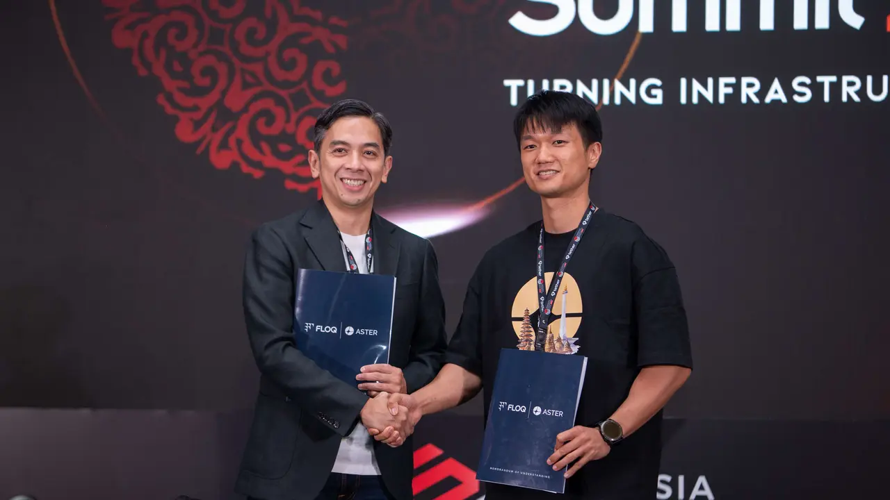 Kolaborasi platform perdagangan aset kripto lokal, FLOQ, bersama platform perdagangan terdesentralisasi global ASTER. Credit: FLOQ