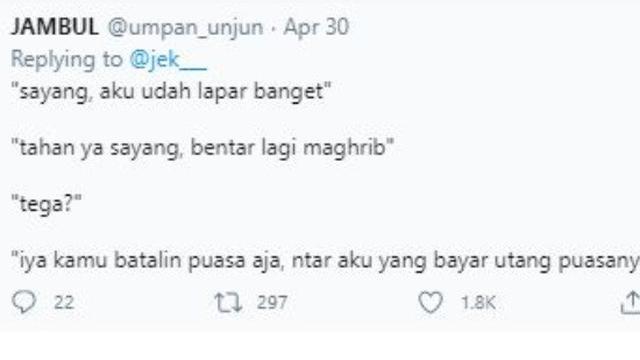 cuitan kocak batalin puasa