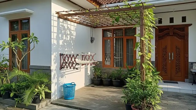 Contoh Rumah Sederhana 1 Lantai dengan Laundry Room Terbuka