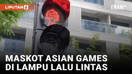 VIDEO: Lampu Lalu Lintas Motif Maskot Semarakkan Asian Games Hangzhou