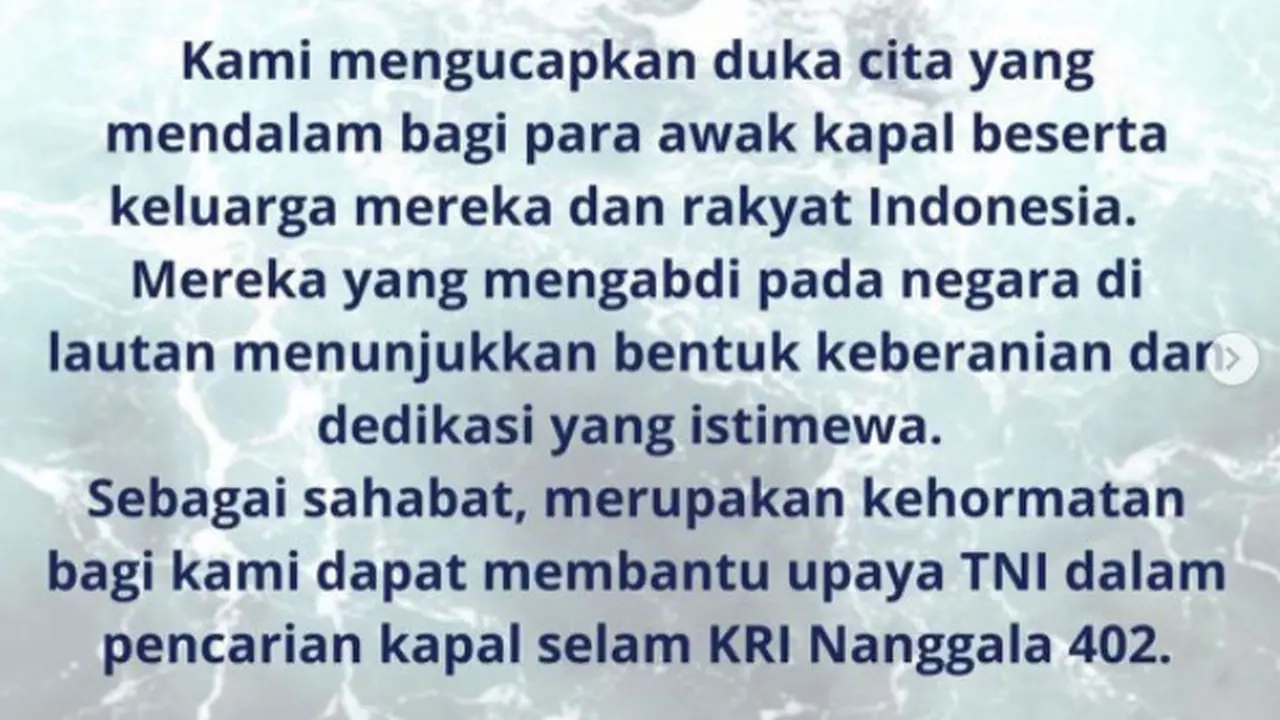 Pesan duka cita Dubes AS