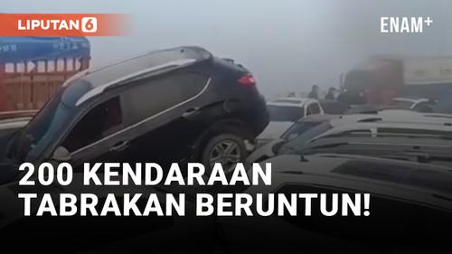 VIDEO: Tragis! 200 Kendaraan Tabrakan Beruntun Akibat Kabut Tebal