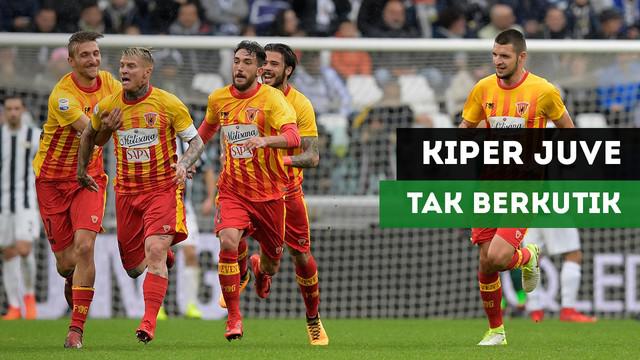 Wojciech Szczesny tak berkutik saat menghadapi sepakan bebas Amato Ciciretti.