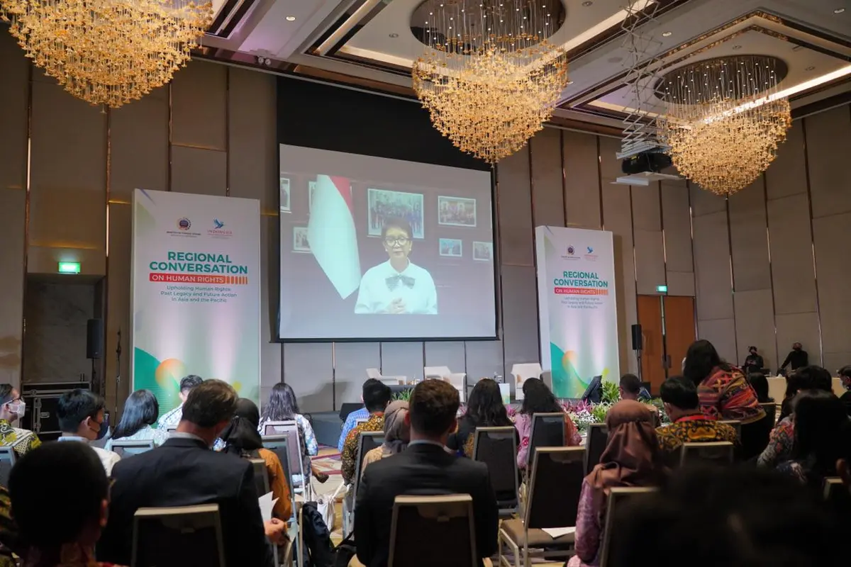 Regional Conversation on Human Rights (RCHR) yang dilaksanakan pada 20 Desember 2022.(Dok: Kemlu RI)