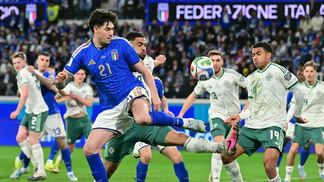 Foto: Usaha Italia Jaga Asa Lolos ke Piala Dunia 2026, Tumbangkan Irlandia Utara