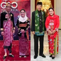 Beberapa potret momen kenengaraan di mana Presiden Jokowi dan Ibu Negara Iriana dibalut baju adat, bisa jadi inspirasi kostum 17an.