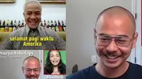 Ganjar Pranowo dan Surya Sahetapy berbincang virtual di Hari Bahasa Isyarat Internasional. (Foto: tangkapan layar Instagram/@ganjar_pranowo).