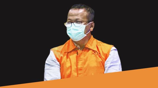 Banner Infografis Jadi Tersangka Korupsi, Menteri Edhy Prabowo Mundur. (Liputan6.com/Helmi Fithriansyah/Trieyasni)