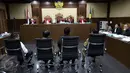 Empat orang saksi dihadirkan dalam sidang dengan tersangka Mantan Panitera PN Jakpus Edy Nasution di Pengadilan Tipikor, Jakarta, Rabu (14/9). (Liputan6.com/Helmi Afandi)