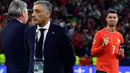 Sebelum adu penalti, Cristiano Ronaldo tampil menentukan bagi Portugal dengan mencetak gol penyeimbang kedudukan pada menit ke-61. (John MACDOUGALL/AFP)