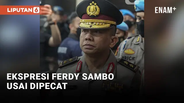 Ekspresi Ferdy Sambo Usai dipecat Secara Tidak Hormat