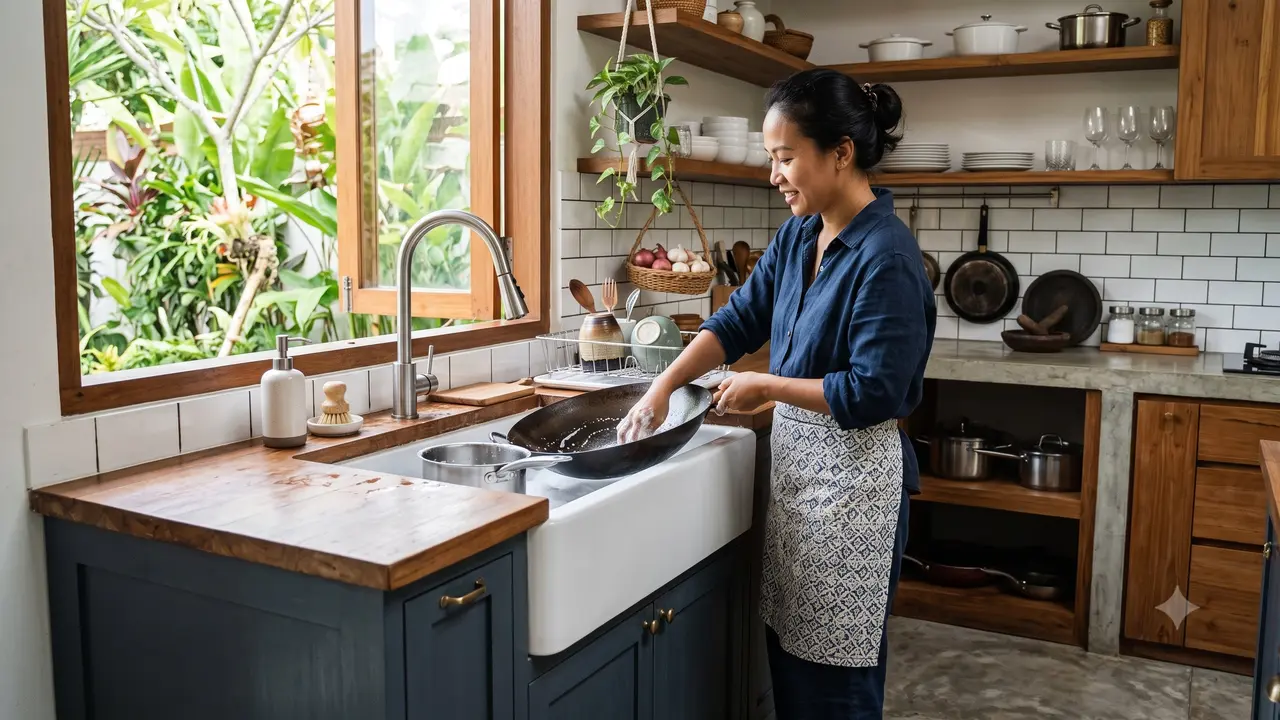Inspirasi Dapur Bergaya Farmhouse Modern