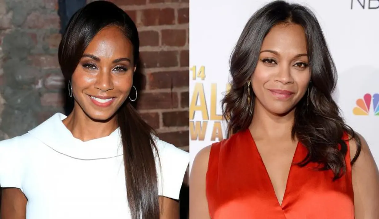 Zada Pinkett terlihat mirip banget dengan Zoe Saldana. Bahkan adik kandung Zoe pun tak begitu mirip dengannya. (Getty Images/Hollywood)