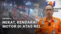 Viral di media sosial ulah warga mengendarai motor di jalur rel kereta api. PT. KAI Daop 8 Surabaya menyesalkan aksi pemotor itu karena membahayakan perjalanan kereta sekaligus pemotor itu sendiri.