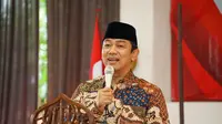 Kepala LKPP Hendrar Prihadi dalam acara sosialisasi Rancangan Undang-Undang Pengadaan Barang dan Jasa Publik yang digelar di kendal, Jawa Tengah, Rabu (3/4/2024).