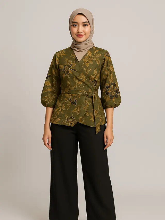 Atasan Batik Wanita Berhijab Buat Kerja Terbaru 2025 (Foto: ChatGPT)