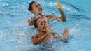 Aksi Adela Amanda Nirmala dan Claudia M. Suyanto.  (Bola.com/Arief Bagus) 