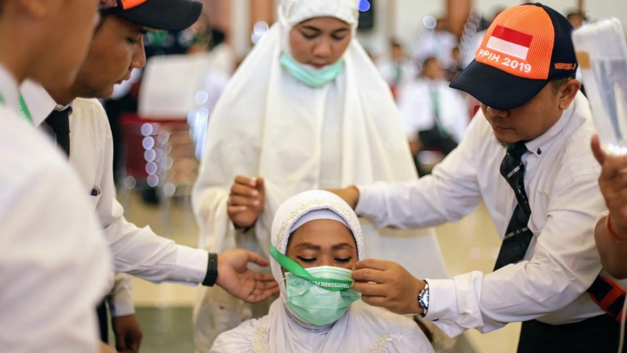 Simulasi atau Gladi Posko Penyelenggaraan Haji 2019. Dok MCH/Bahauddin