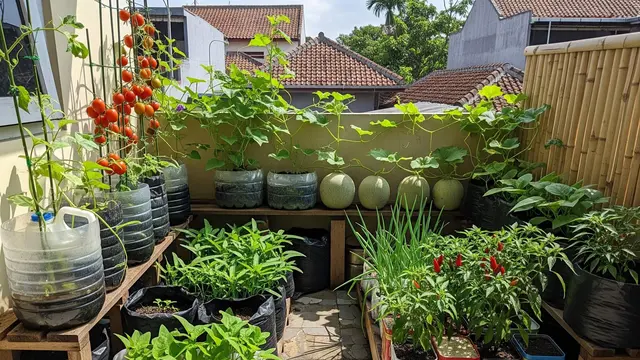 Contoh Halaman Rumah Kecil yang Bisa Jadi Kebun Mini Produktif