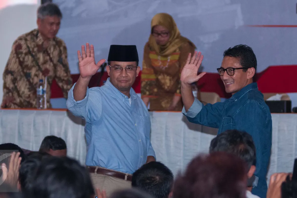 KPU Tetapkan Anies - Sandi Sebagai Pemenang Pilkada DKI 2017