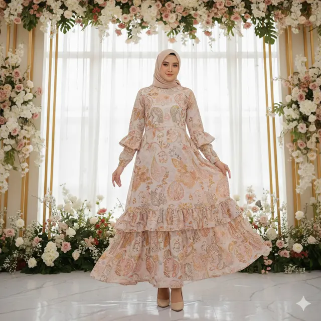 Model Gamis Batik Buat Kondangan