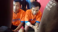 abdul mujib (tangan diperban) tersangka penjambret taksi online di Kabupaten Bangkalan