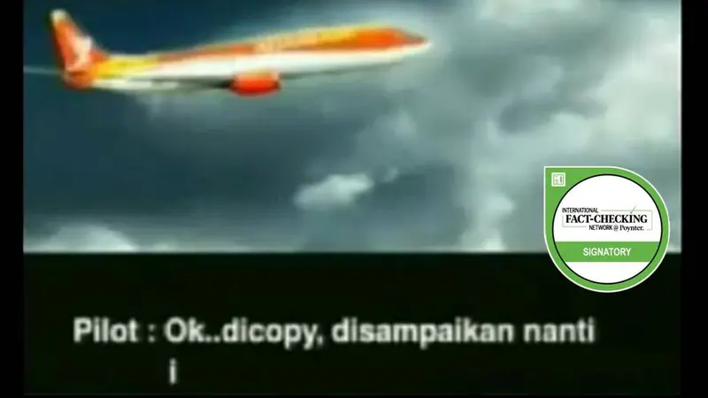 [Cek Fakta] Hoaks Video Suara Percakapan Kokpit Pesawat Lion Air JT 610