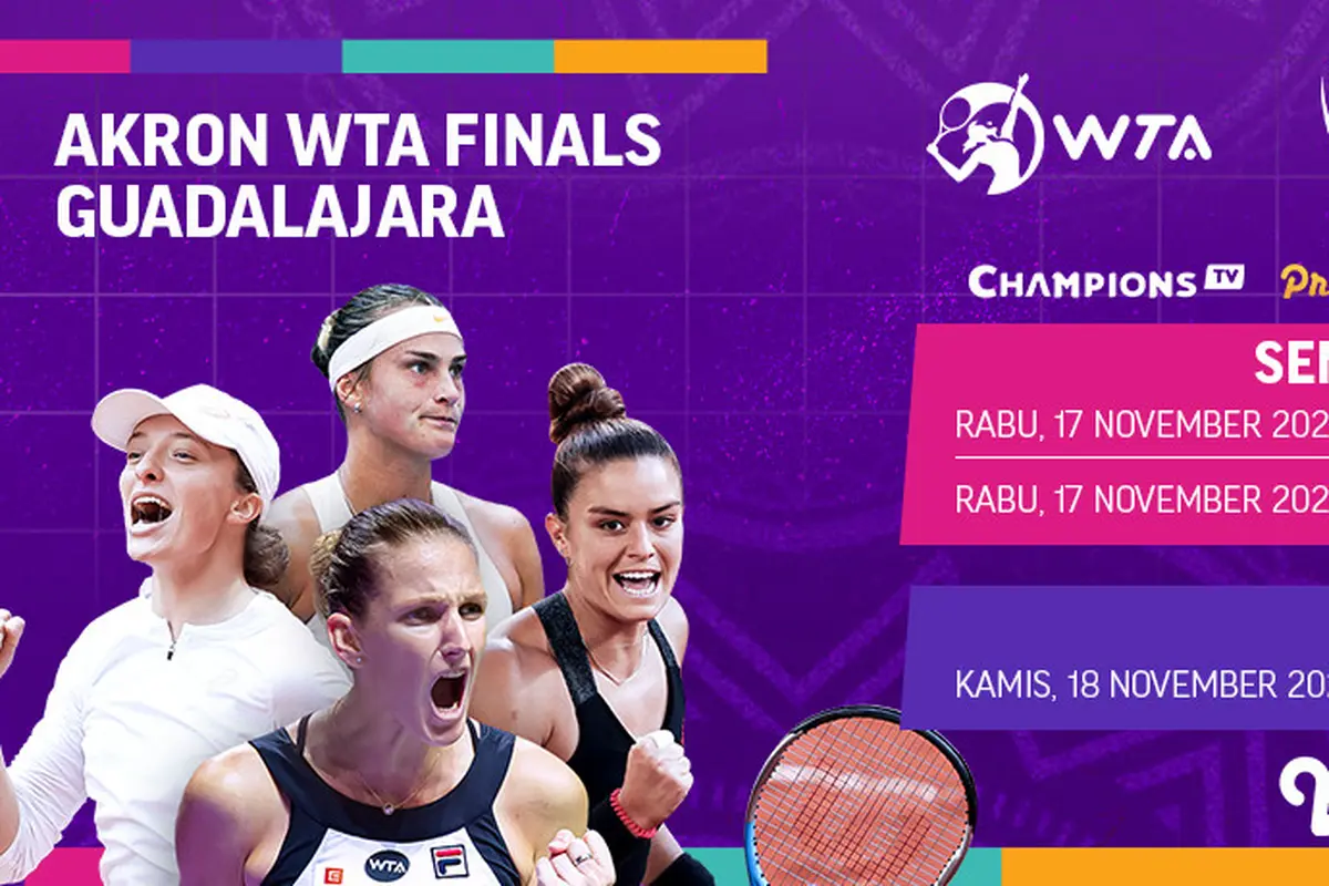 Jadwal dan Live Streaming WTA Finals Guadalajara Pekan Ini di Vidio, 17 dan 18 November 2021