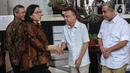 Dia menyebut, pertemuannya dengan Tim Gugus Tugas Sinkronisasi Prabowo-Gibran sudah direstui Presiden Joko Widodo. (Liputan6.com/Angga Yuniar)
